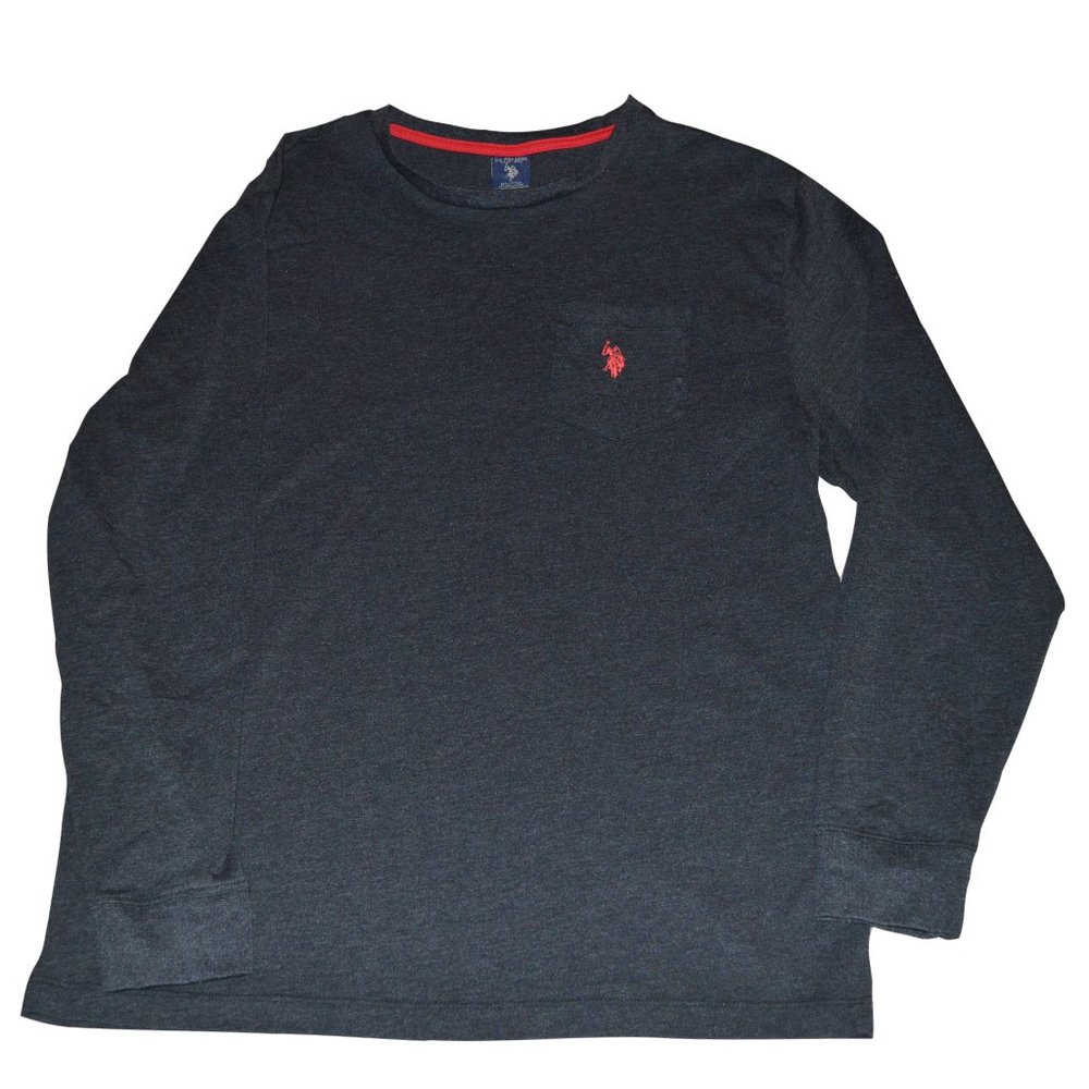 US Polo Assn. Large Blue L/S T-shirt Pocket Tee